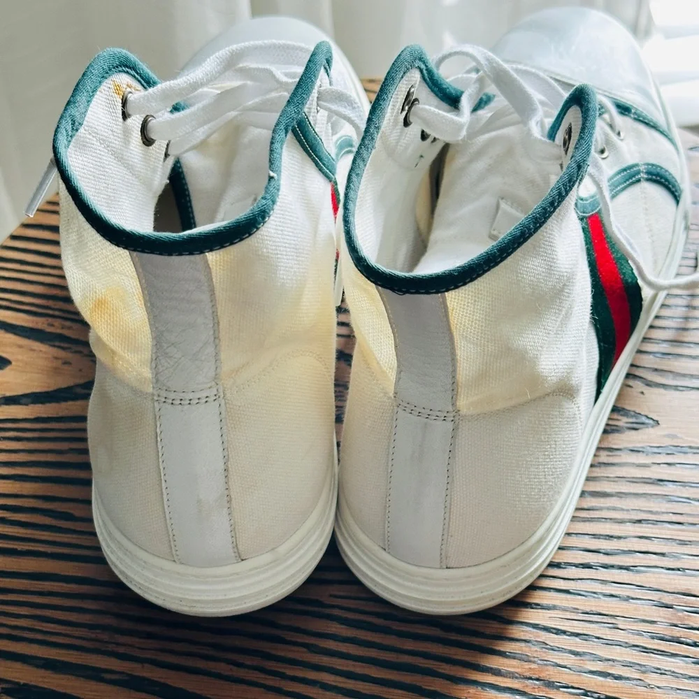 Authentic Gucci Canvas HighTop Sneakers Size 44 | US 10